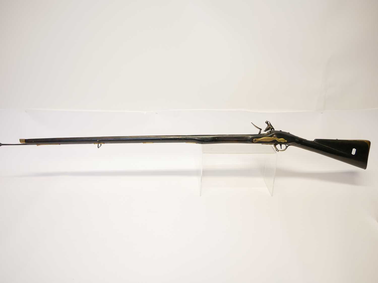 The stock and action of a reproduction long land Brown Bess musket, the lock signed Jordan 1742 - Image 11 of 13