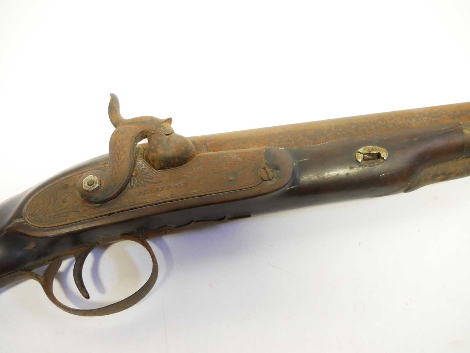 Percussion 14 bore muzzle-loading shotgun by Marigold for restoration together with a collection - Bild 10 aus 11