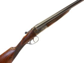 AYA No.25 side by side 12 bore shotgun, serial number 405881, 25 inch barrels with three quarter and