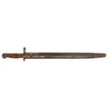 P14 Remington bayonet and scabbard, the ricasso with makers mark, 1913 and 2,16 date. Buyer must