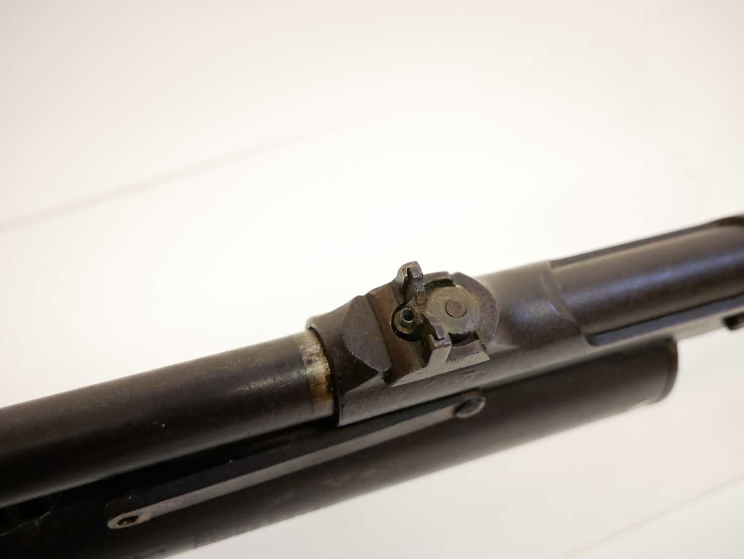 Webley and Scott Service Air Rifle MkII .22 calibre, the barrel linkages in need of repair, 25inch - Image 7 of 17