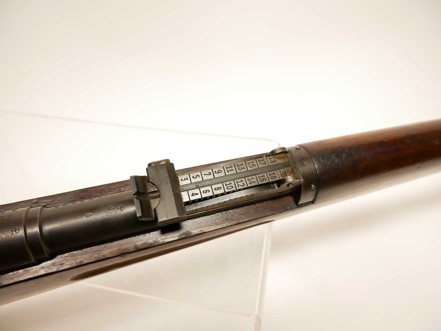 Schmidt Rubin 1911 7.5mm straight pull rifle, matching serial numbers 458583 to barrel, receiver, - Image 7 of 18