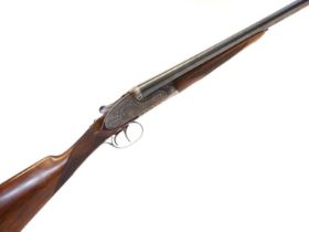 AYA 12 bore side by side shotgun, serial number 132073, 28 inch barrels with three quarter and