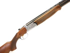 Sabatti 20 bore over and under shotgun, 28inch fixed choke barrels, serial number 77207. Action