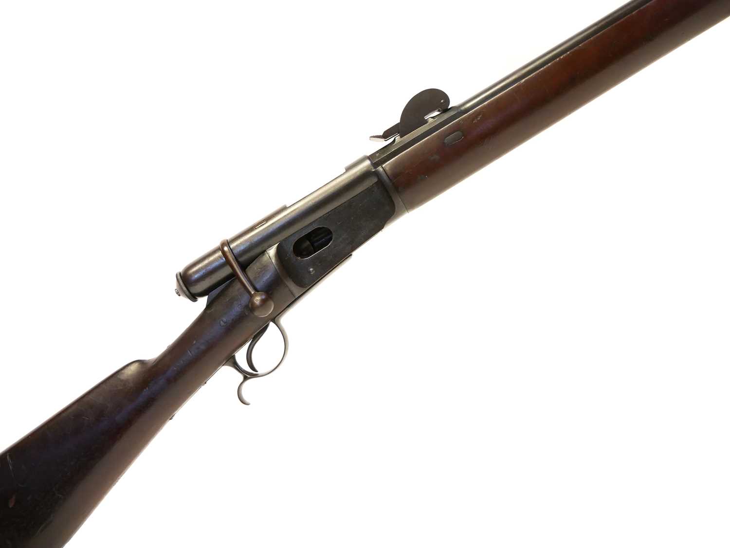 Swiss Vetterli M1878 / 81 10.4x38 rimfire bolt action rifle, serial number 159076, 32inch barrel