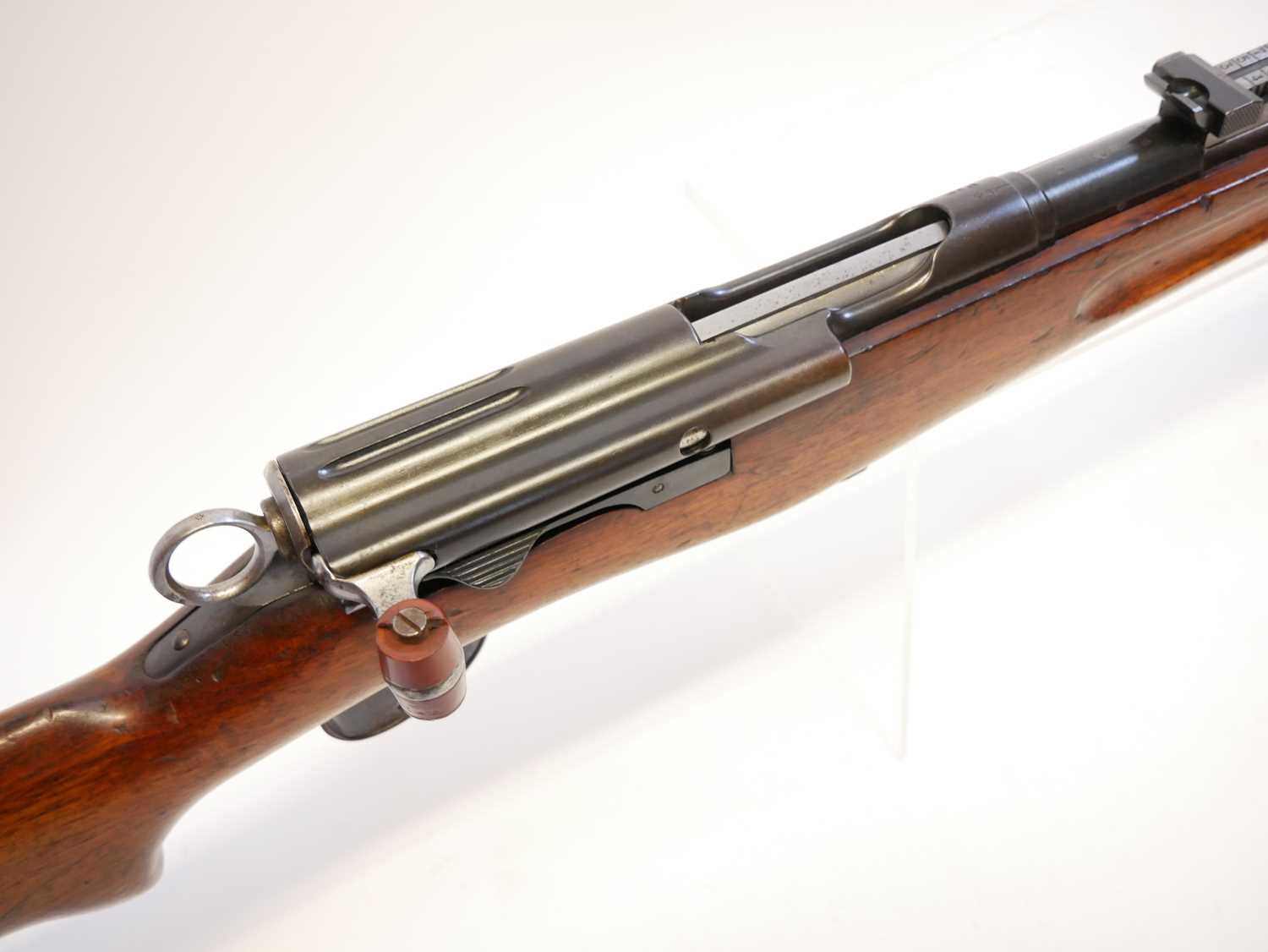 Schmidt Rubin 1896/ 1911 7.5mm straight pull rifle, matching serial numbers 314149 to barrel, - Image 4 of 20