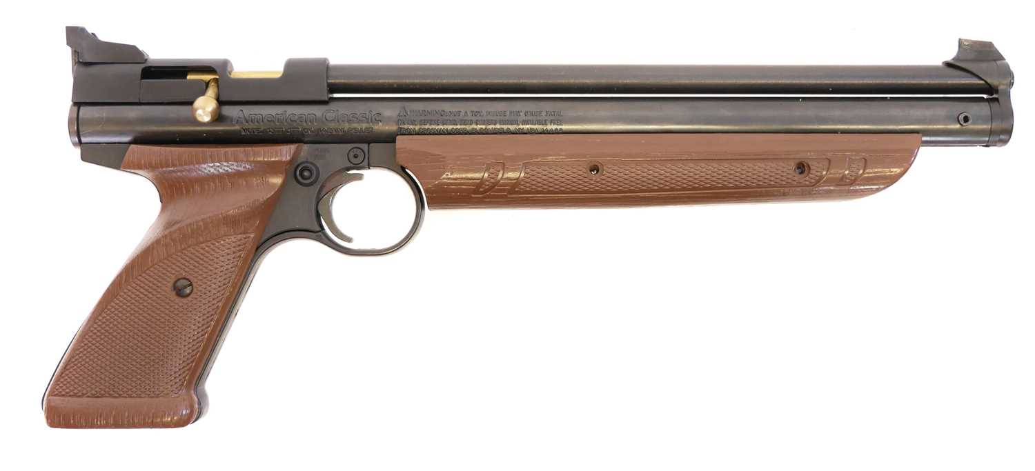 Crosman .177 model 1377 American Classic air pistol, serial number 314B03081. No licence required to