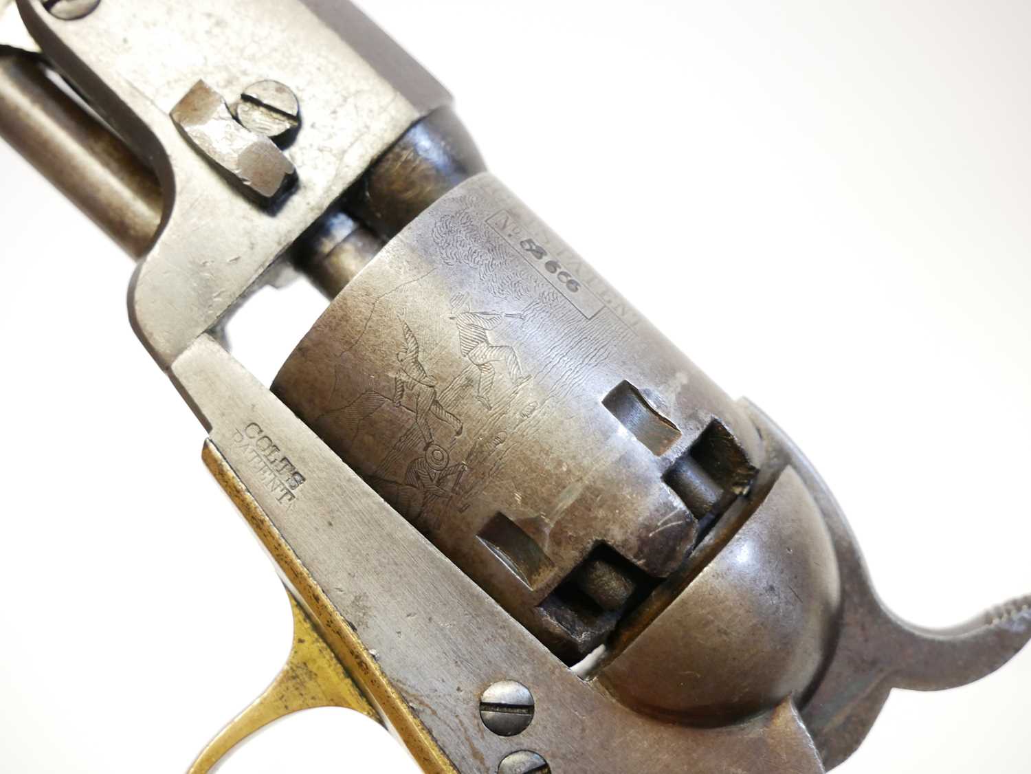 Colt .31 pocket percussion revolver, serial number 258666 matching throughout (the wedge is un- - Image 8 of 11