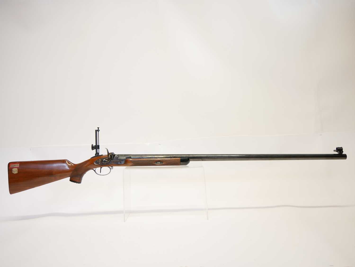 .45 calibre percussion rifle, 35inch Pedersoli marked heavy profile barrel with six groove - Image 2 of 15