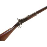 London Small Arms .577 Snider carbine, 21inch barrel with bayonet lug and folding ladder sight,