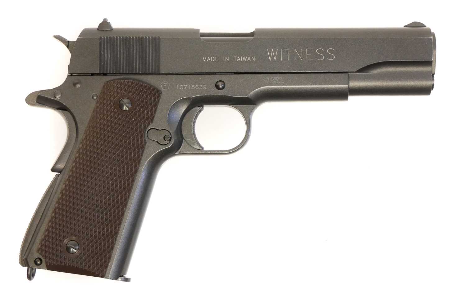 Tanfoglio Witness 1911 .177 air pistol, serial number 10715639, with box and instructions. No