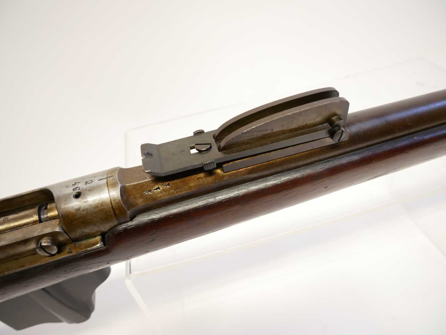 Dutch Beaumont-Vitali 1871/88 11mm bolt action rifle, serial number 46, 32inch barrel with tangent - Image 7 of 14