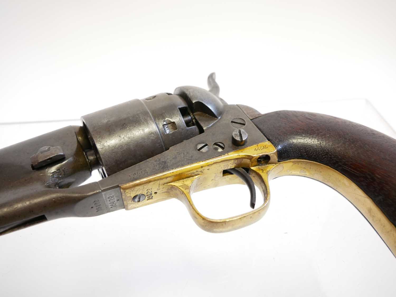 Colt Army .44 percussion revolver, serial number 16442 matching throughout, 8 inch round barrel with - Image 7 of 11