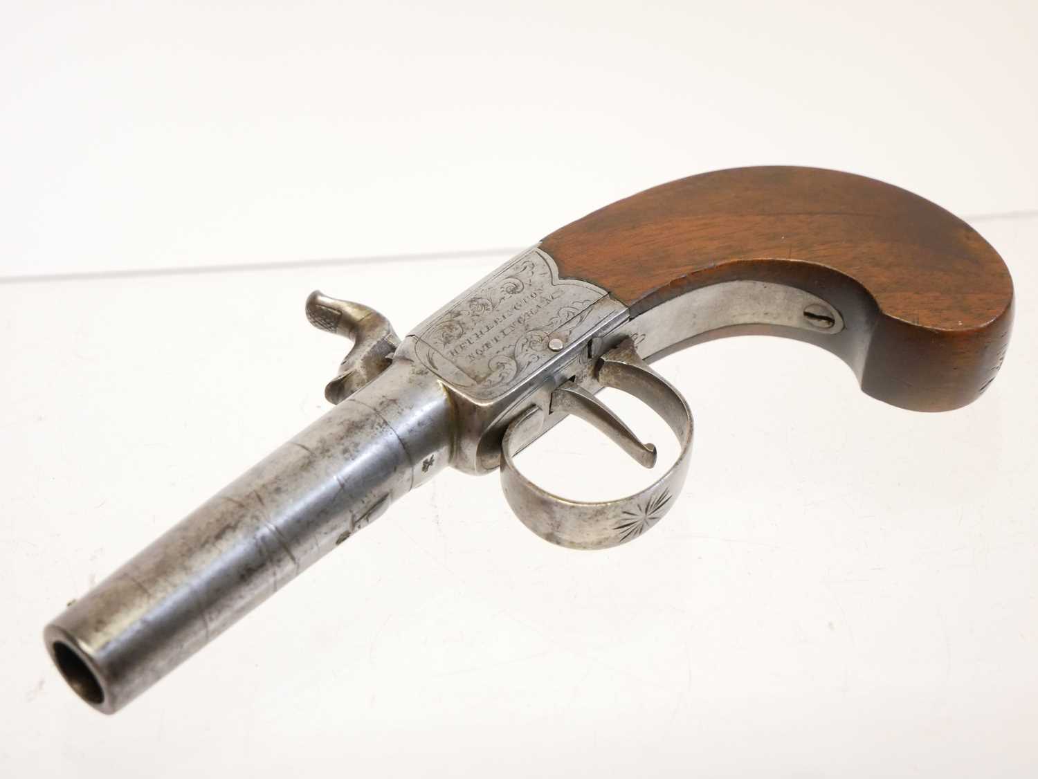 Hetherington of Nottingham 48 bore percussion pistol, with 2.5 inch barrel ,boxlock action - Image 9 of 9