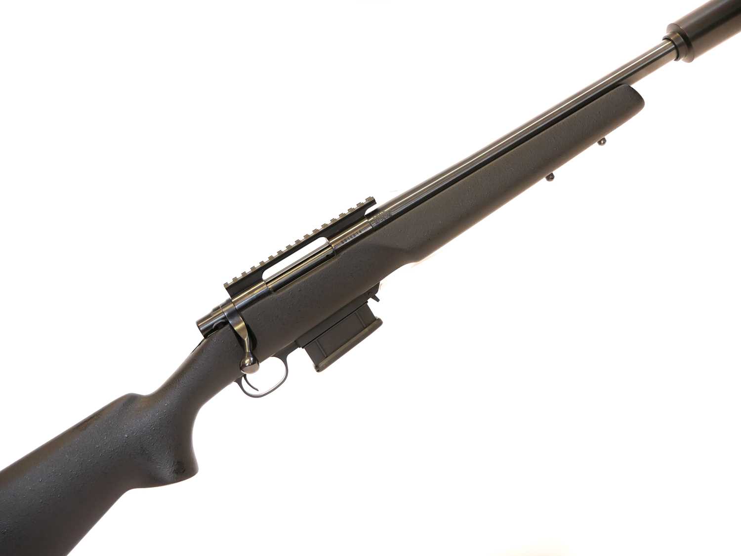 Howa .308 bolt action rifle and moderator, serial number B316914, model 1500 with 20 inch barrel,