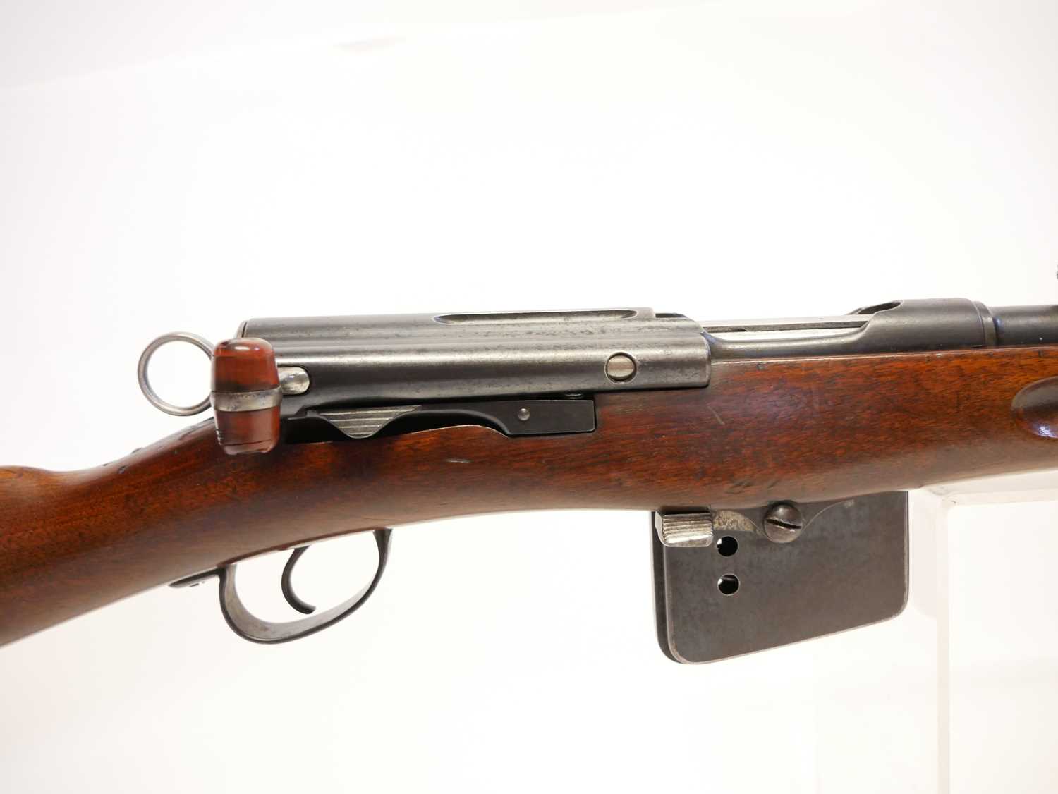 Schmidt Rubin 1889 7.5x 53.5mm straight pull rifle, matching serial numbers 30639, with 30" - Image 8 of 17