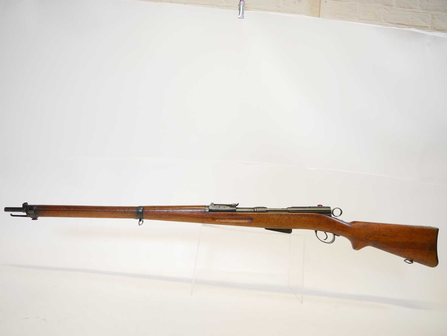 Schmidt Rubin 1896/ 1911 7.5mm straight pull rifle, matching serial numbers 314149 to barrel, - Image 20 of 20