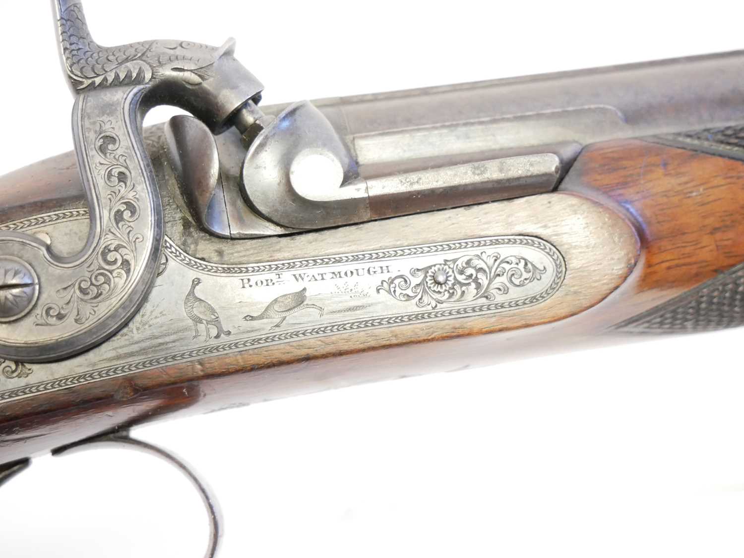 Robert Watmouth of Manchester 14 bore single barrel percussion shotgun, serial number 1033, 31.5 - Image 6 of 15