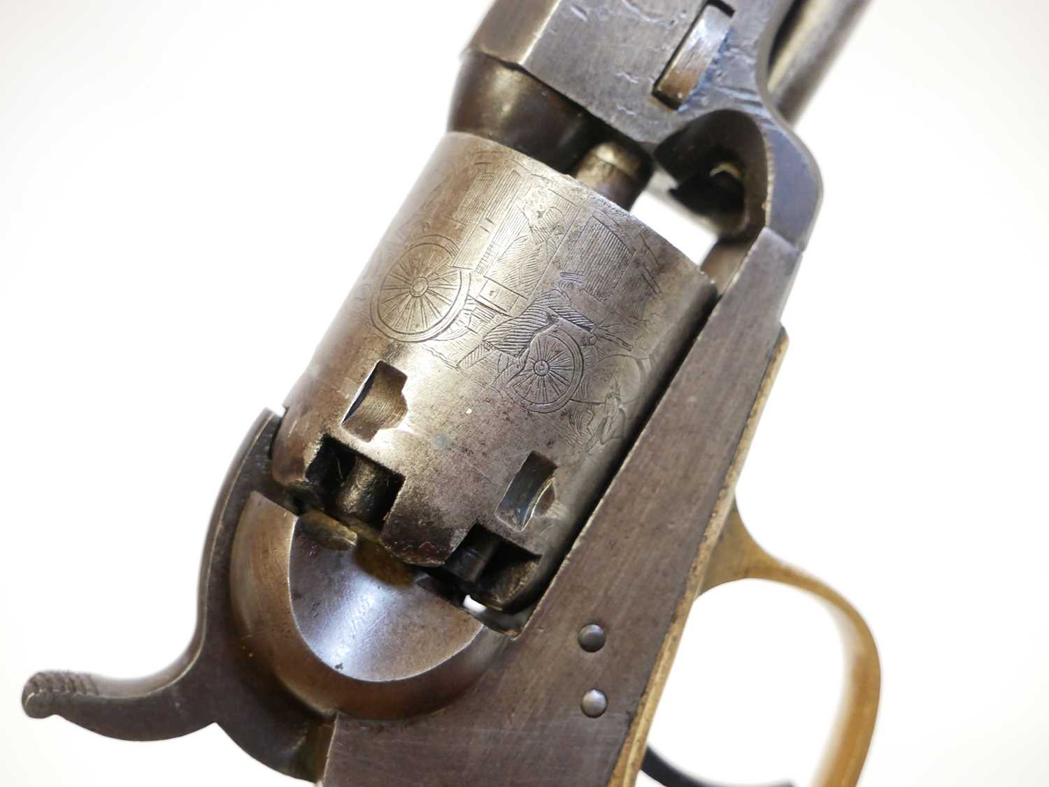 Colt .31 pocket percussion revolver, serial number 258666 matching throughout (the wedge is un- - Image 11 of 11