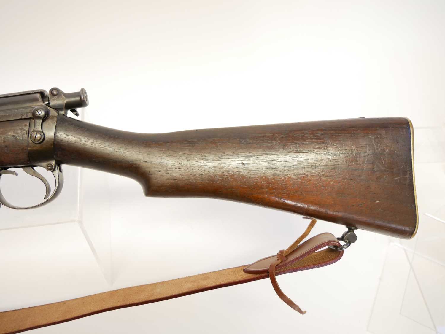 BSA Long Lee Enfield .303 bolt action rifle, 30 inch barrel with folding ladder sight, the bolt - Image 11 of 14