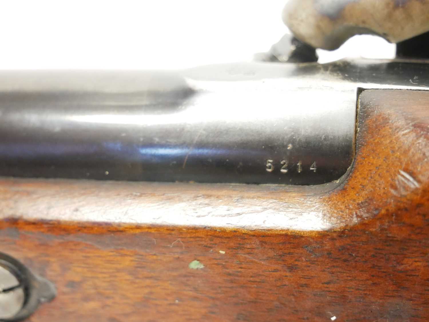 Parker Hale percussion muzzle loading .577 / .58 rifle, serial number 5214, 33 inch barrel with five - Image 10 of 11