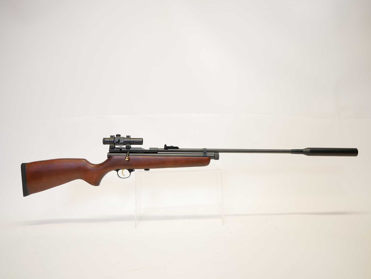 SMK QB78DL .22 CO2 air rifle, 29inch barrel including the fitted moderator, fitted with Hawke scope, - Image 2 of 12