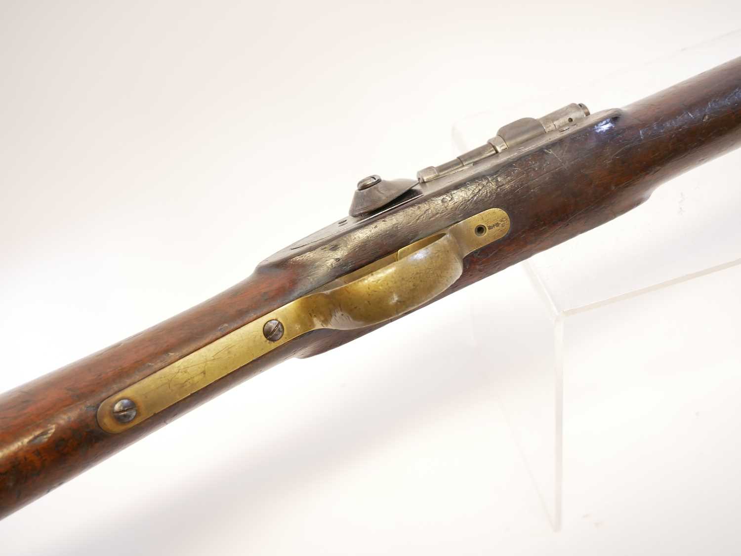 London Small Arms .577 Snider carbine, 21inch barrel with bayonet lug and folding ladder sight, - Image 9 of 16
