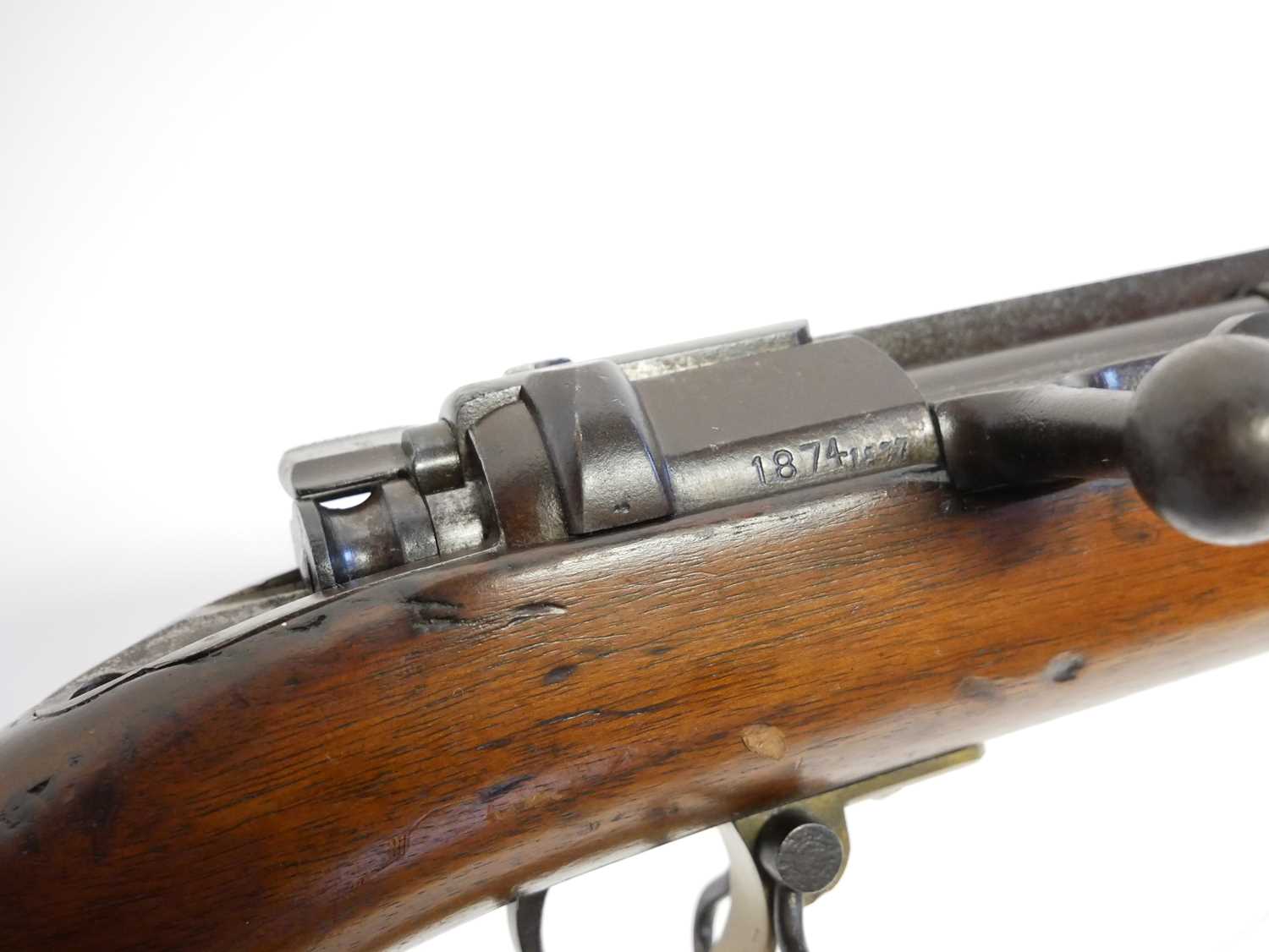 Rare British manufactured Mauser 1871 pattern 11x60R bolt action rifle, serial number 8177D, - Image 6 of 21