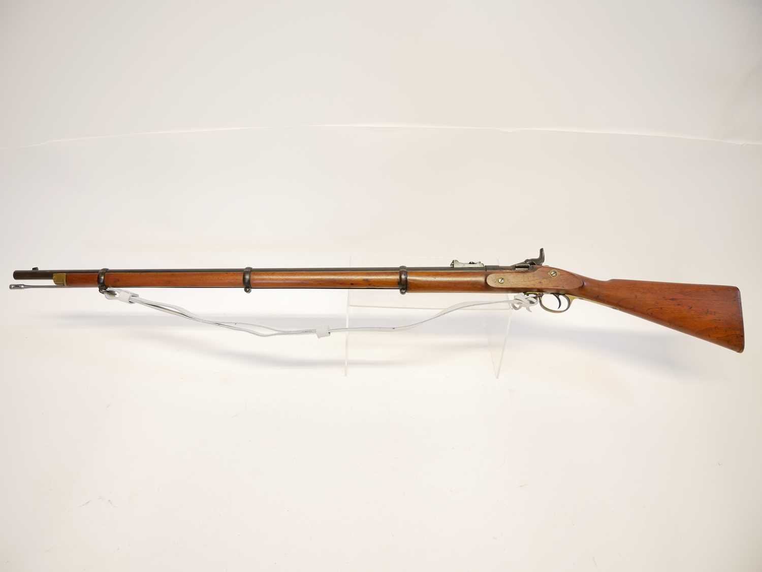 Enfield MkII* three band.577 Snider rifle, 36inch barrel fitted with bayonet lug and folding - Image 13 of 17