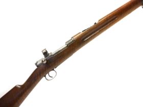 Swedish Mauser 6.5 x 55mm bolt action rifle, serial number 114708 (matching) 30 inch barrel, rear