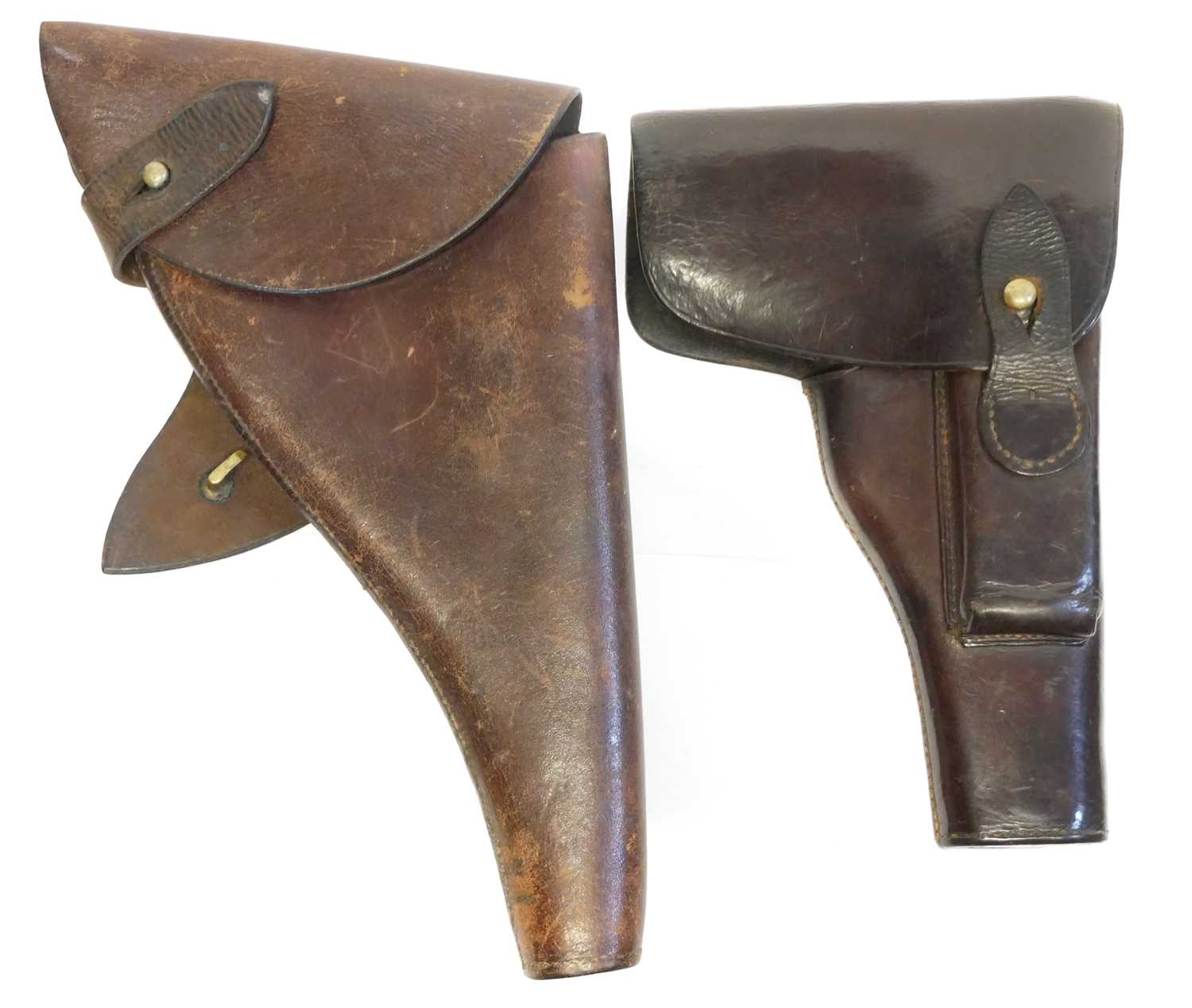 Leather holster for a Webley service revolver, stamped T.Thomasson and Co 1917, also a British - Bild 2 aus 8