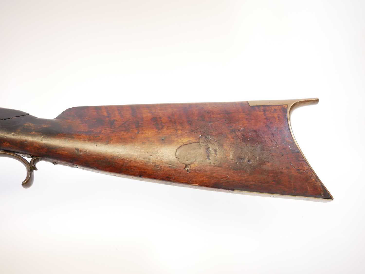 American percussion 130 bore Kentucky type rifle, 29.5inch octagonal barrel fitted with buckhorn - Image 13 of 17