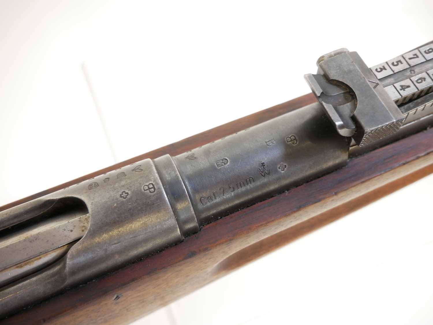 Schmidt Rubin 1911 7.5mm straight pull rifle, LICENCE REQUIRED - Image 7 of 14