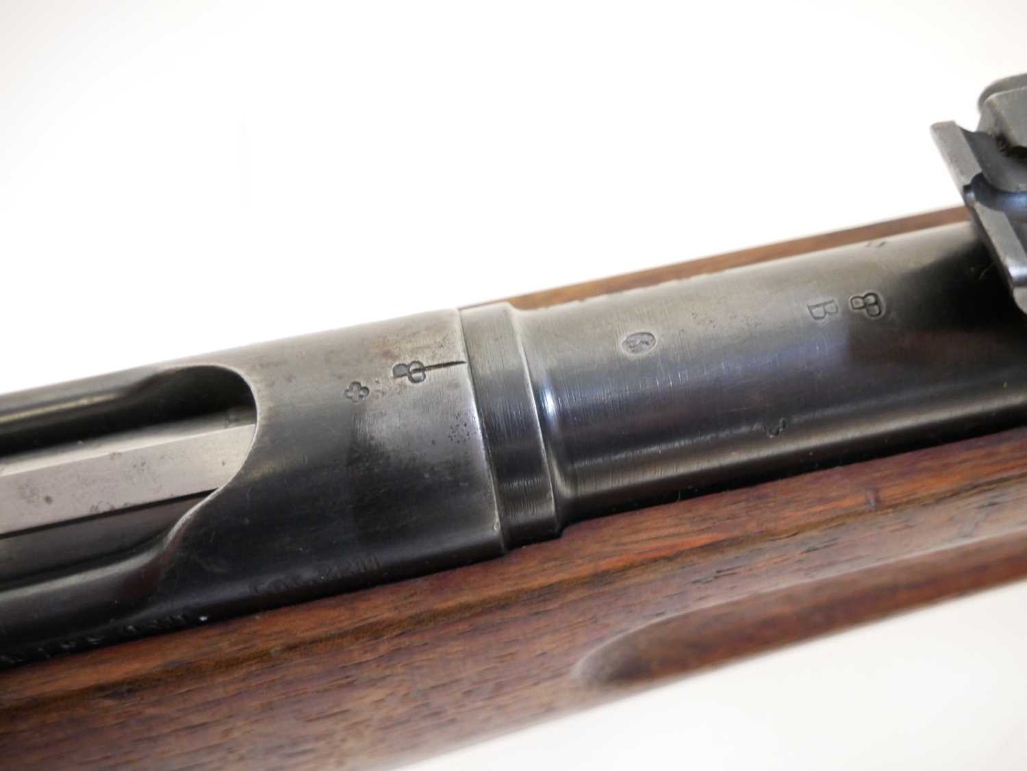 Schmidt Rubin 1896 7.5mm straight pull rifle, matching serial numbers 268510 to barrel, receiver, - Image 6 of 15