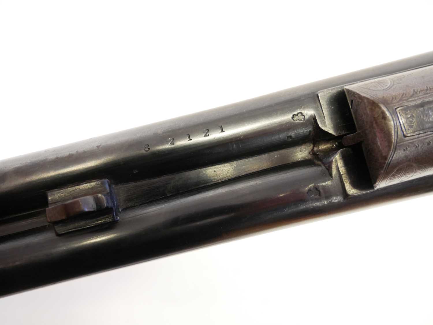 Midland 12 bore side by side hammer gun with a Gunmark travel case, serial number 32121, 30 inch - Image 11 of 16