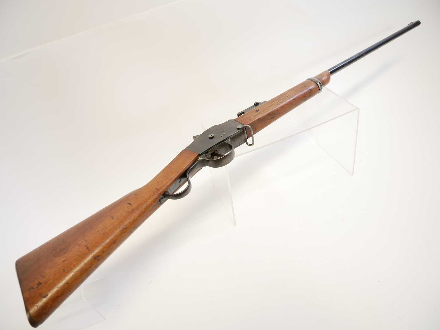Steyr m.1885 sporterised Portuguese Guedes 8x60R rifle, serial number 2203, 26inch barrel secured by - Image 8 of 11