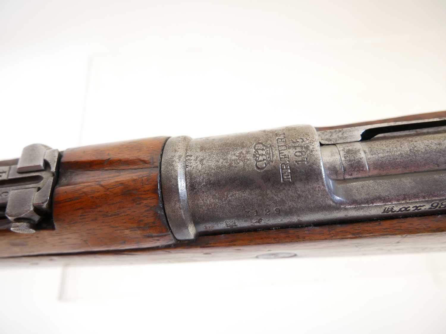 German Erfurt Mauser K98AZ 7.92mm bolt action rifle, 24ich barrel, tangent rear sight, the - Image 17 of 17