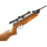 El Gamo .177 air rifle. serial number 3C0750, 16inch break barrel, fitted with Bentley 4x20 scope.