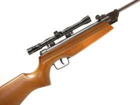 El Gamo .177 air rifle. serial number 3C0750, 16inch break barrel, fitted with Bentley 4x20 scope.