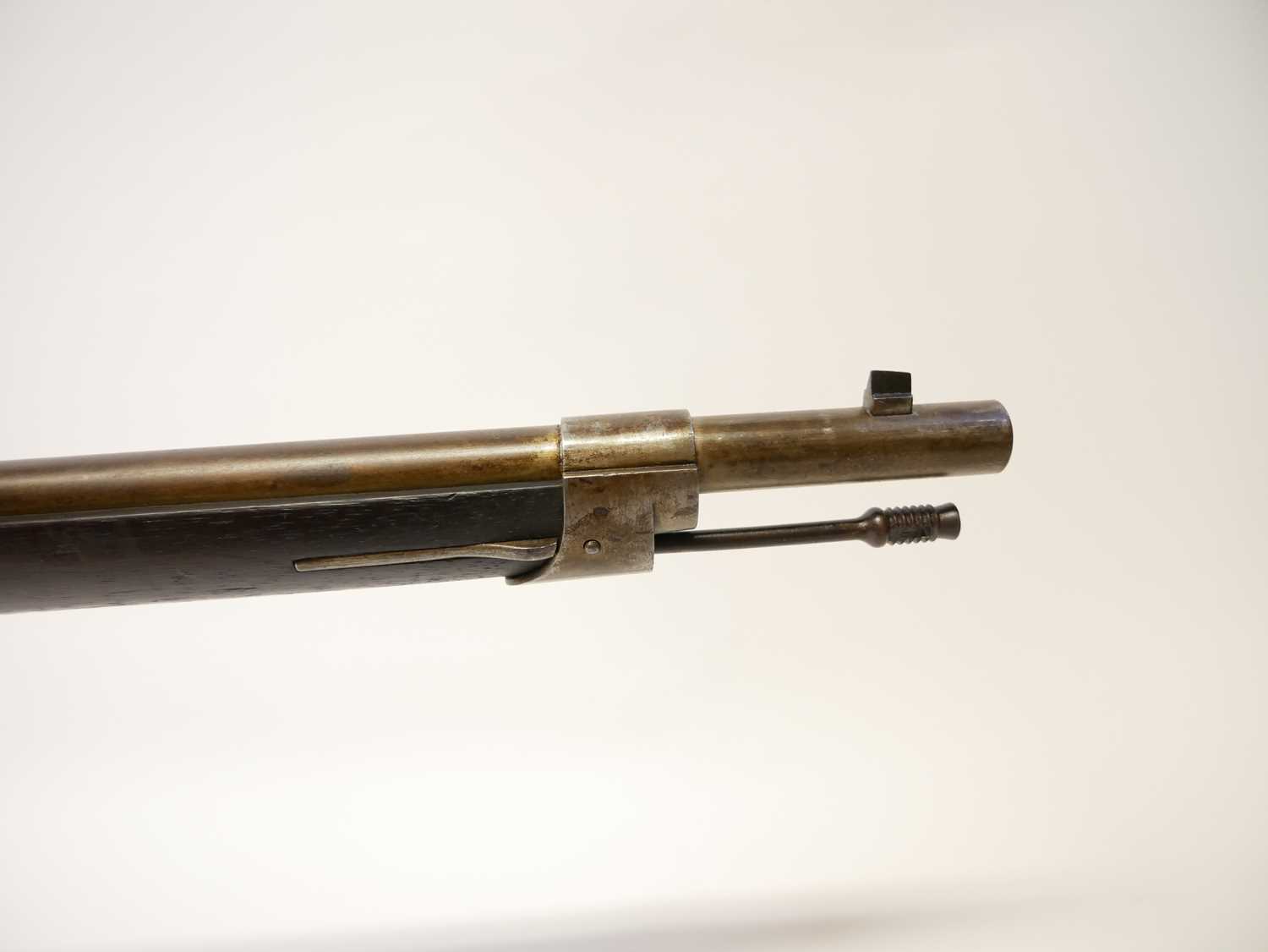 Dutch Beaumont-Vitali 1871/88 11mm bolt action rifle, serial number 46, 32inch barrel with tangent - Image 8 of 14
