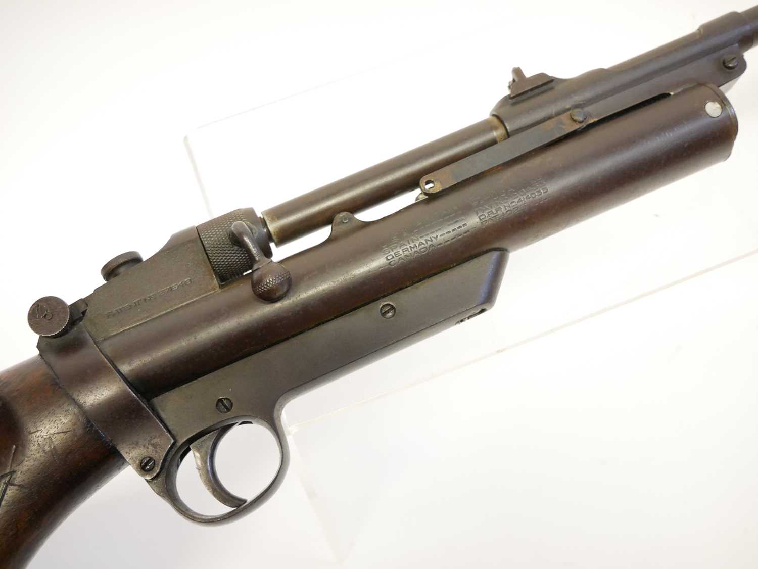 Webley and Scott Service Air Rifle MkII .22 calibre, the barrel linkages in need of repair, 25inch - Image 4 of 17