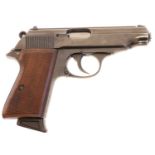 Deactivated Walther PP 7.65mm semi automatic pistol, serial number 398802, with one magazine.