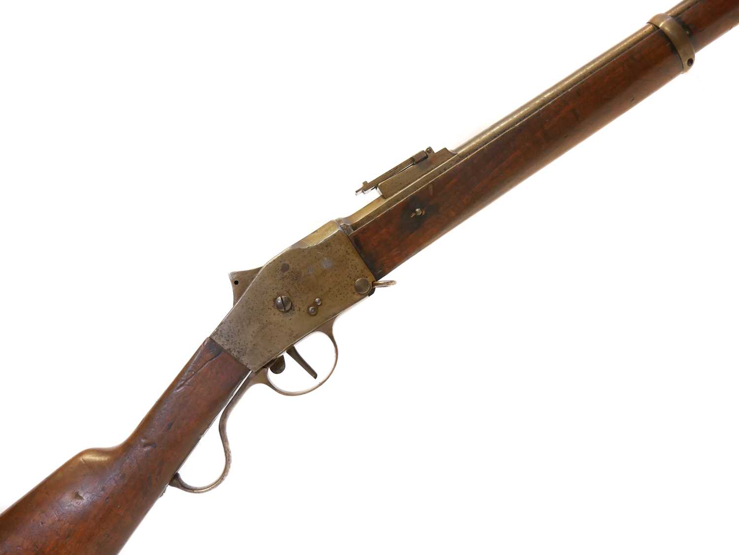 Steyr m.1885 Portuguese Guedes 8x60R rifle, serial number 4338, 32inch barrel, blocked as an early