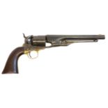 Colt Army .44 percussion revolver, serial number 16442 matching throughout, 8 inch round barrel with