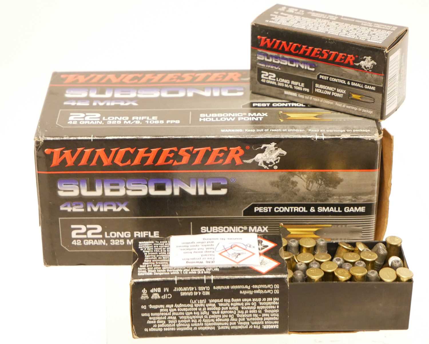 590 rounds of Winchester subsonic .22lr ammunition. UK FIREARMS LICENCE WITH CORRECT AMMUNITION