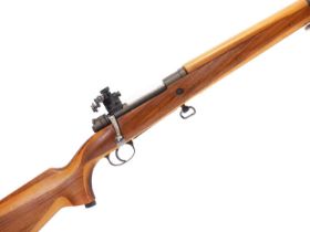 Kongsberg M58F1 rifle converted to a 7.62x 51 target rifle, serial number GB00019, originally a