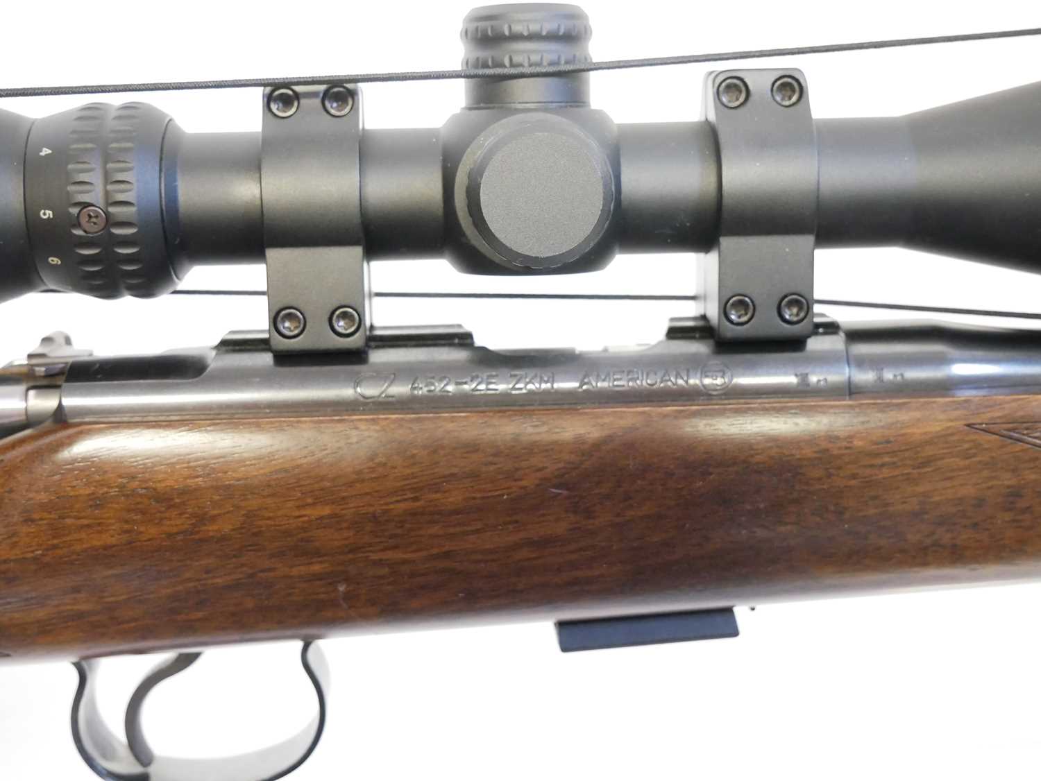 Left hand CZ 452-2E ZKM .22lr bolt action rifle, serial number A419039, 22inch barrel, ten and - Image 10 of 12
