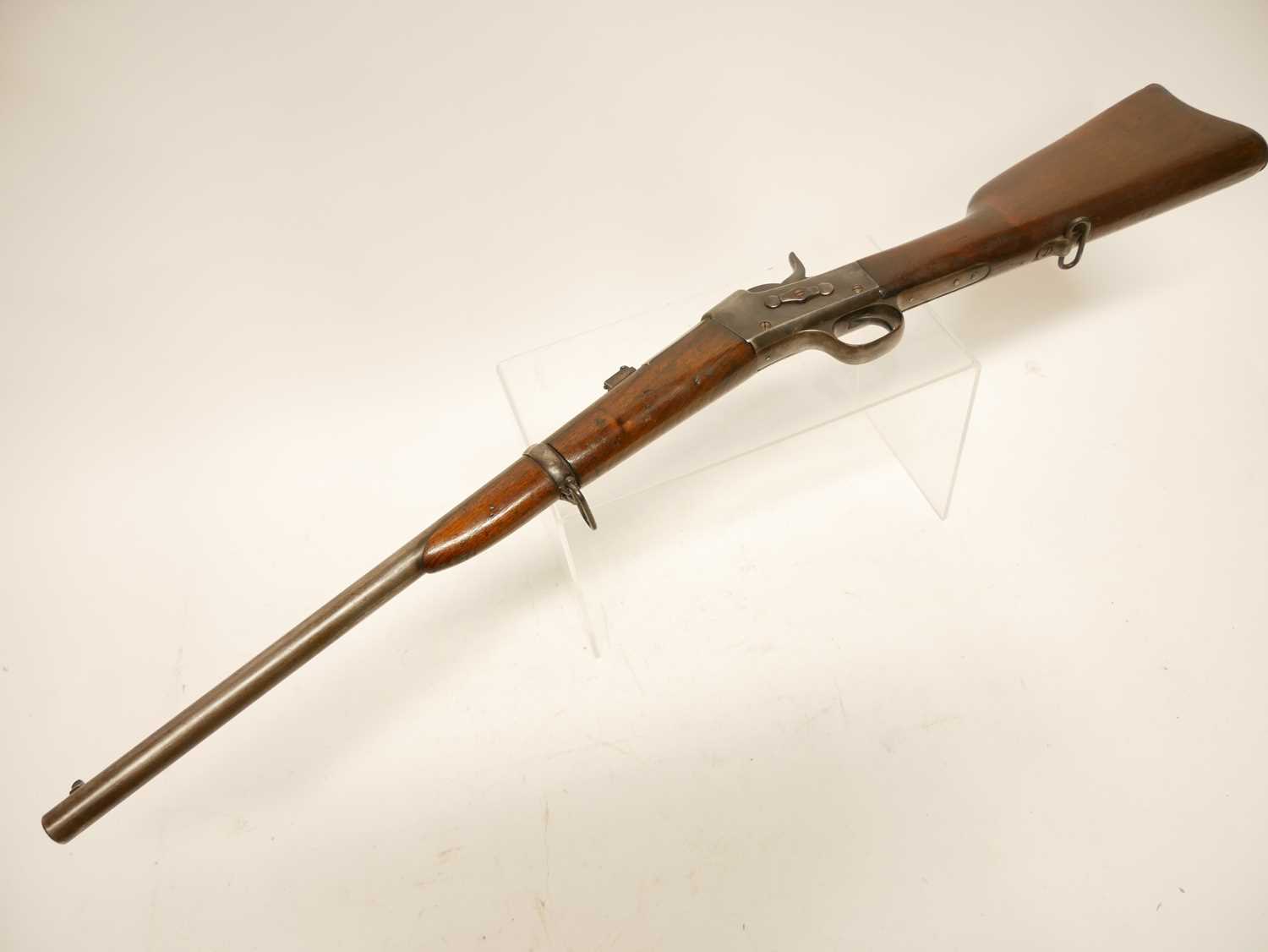 Remington .43 Spanish rolling block carbine, converted from a full length rifle, 20 inch barrel, - Image 10 of 13