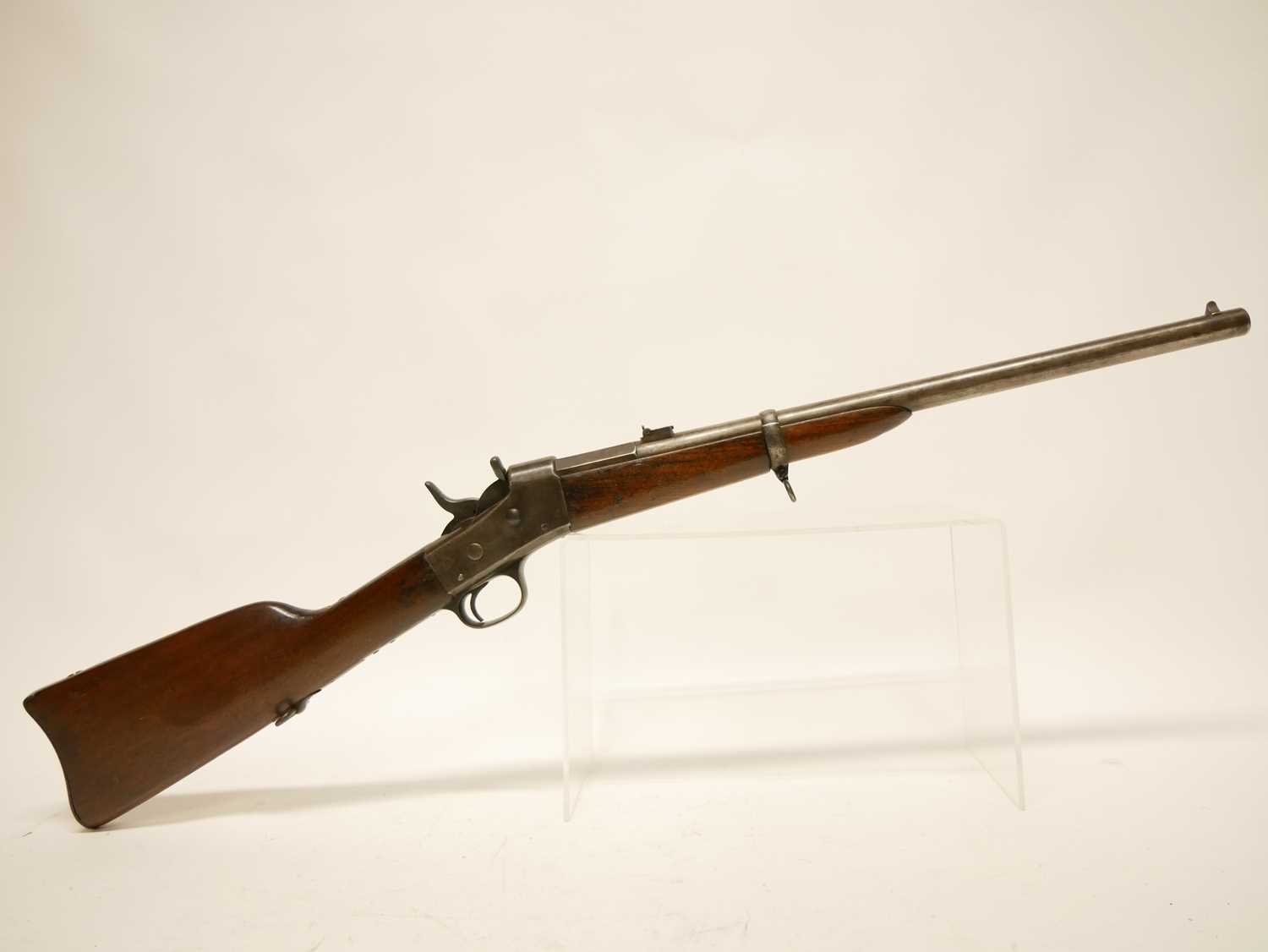 Remington .43 Spanish rolling block carbine, converted from a full length rifle, 20 inch barrel, - Image 2 of 13