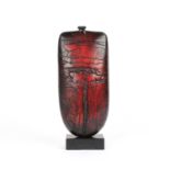 Peter Hayes (British 1946-) Raku Bottle